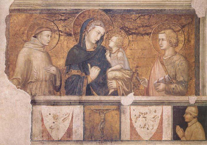 Ambrogio Lorenzetti Madonna with St Francis and St John the Evangelist Germany oil painting art